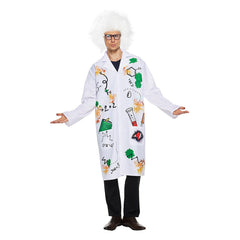 Kinder Wissenschaftler Cosplay Kostüm Perücke Outfits Halloween Karneval Anzug