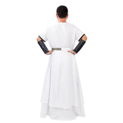 Herren Weiß Griechische Robe Cosplay Kostüm Outfits Halloween Karneval Party Anzug