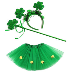 Kinder Mädchen ST. PATRICK'S DAY LÁ FHÉILE PÁDRAIG Tutu Kleid Tüllrock festliche Kostüm