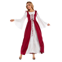 Damen Halloween Mittelalterkleid Cosplay Kostüm Renaissance Mittelalter Kleid