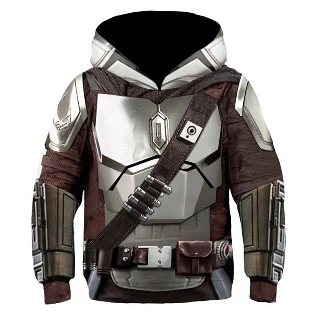 Kinder Mandalorian Hoodie 3D Druck Kinder Sweatshirt Pullover mit Kaputze