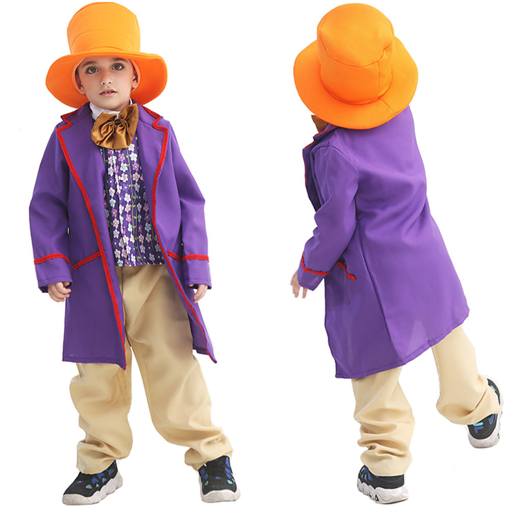 Kinder Charlie Und Die Schokoladenfabrik Charlie Cosplay Kostüm Halloween Karneval Outfits