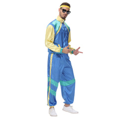 80er Retro Disco Kostüme Halloween Herren Halloween Karneval Trainingsanzug