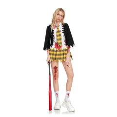 Damen Campus Zombies Cosplay Kostüm Outfits Halloween Karneval Anzug