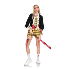 Damen Campus Zombies Cosplay Kostüm Outfits Halloween Karneval Anzug