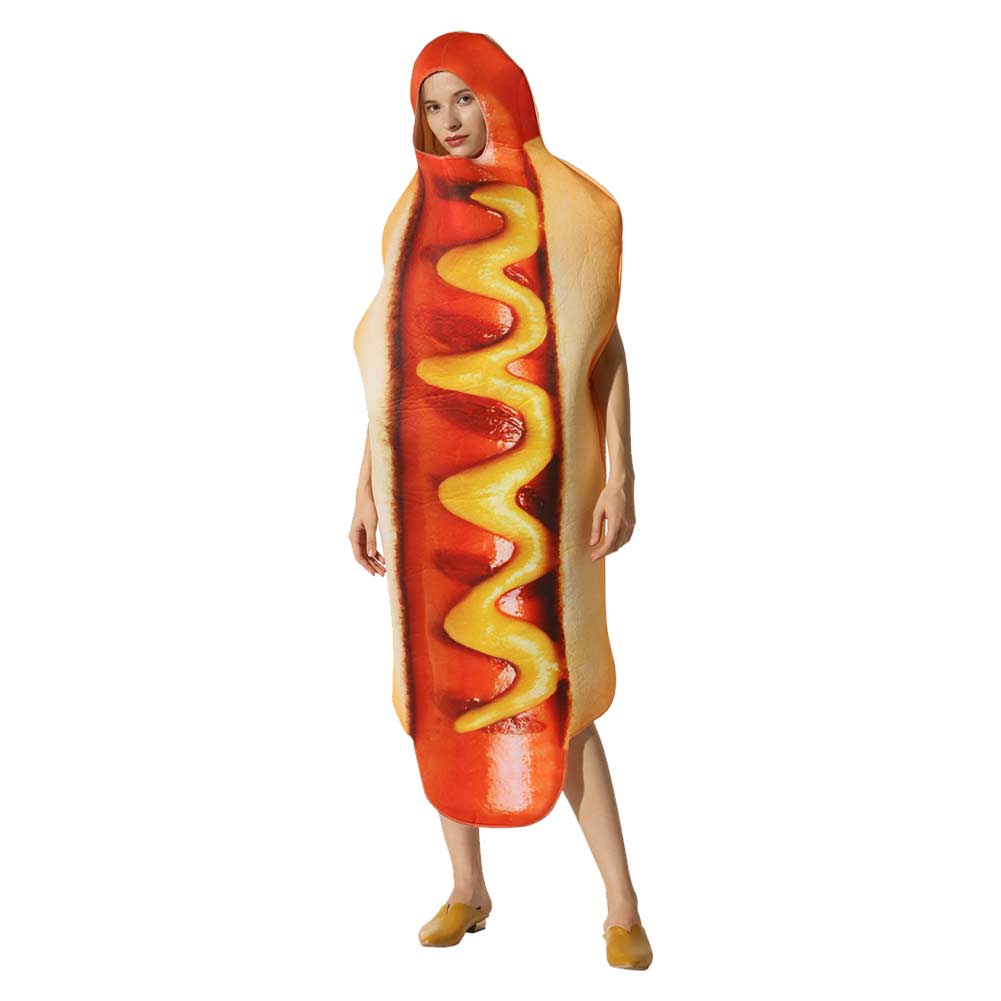 Erwachsene Hot Dog Cosplay Kostüm Outfits Halloween Karneval Anzug Einheitsgröße