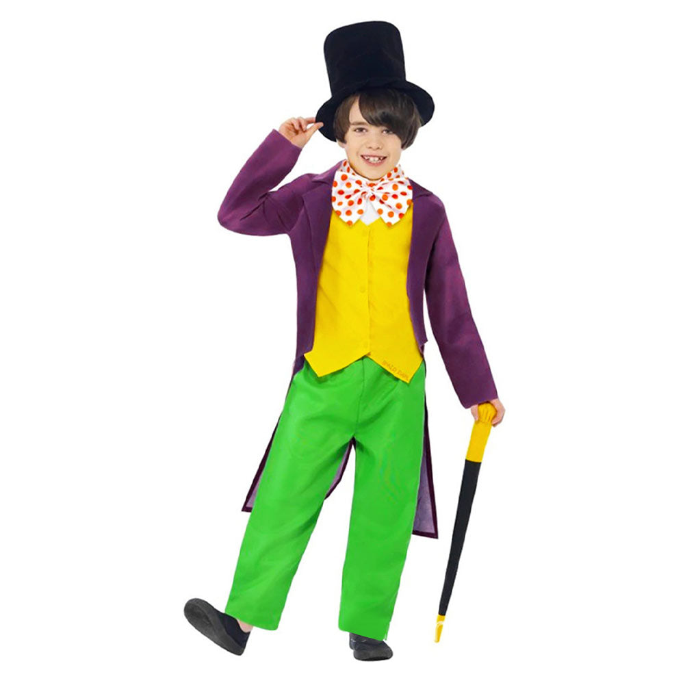 Kinder Willy Wonka Cosplay Kostüm Outfits Halloween Karneval Anzug